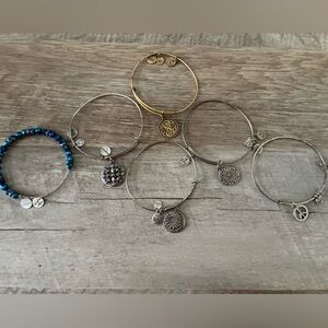 Alex and Ani Elegant Mixed Metal Charm Bracelet Set